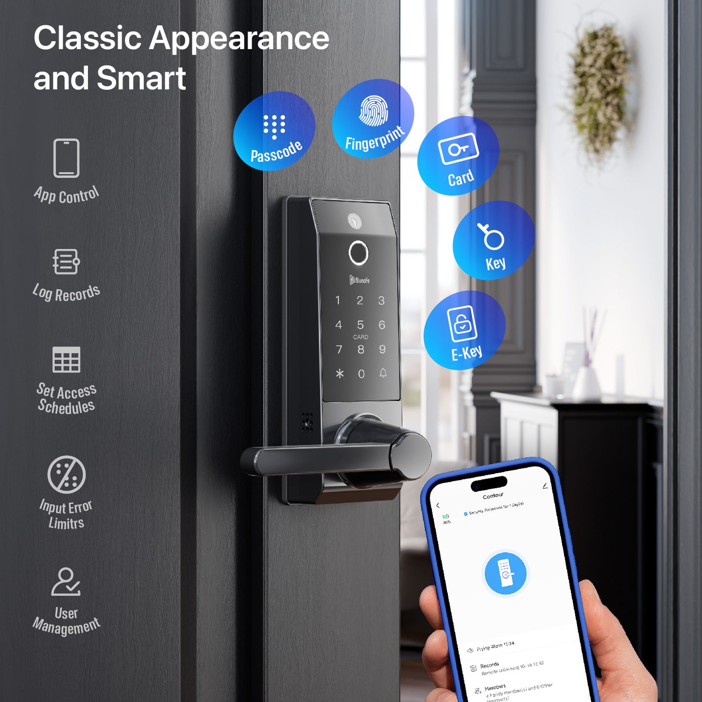 Contour V 2nd Smart Lock Ring Doorbell Fingerprint Deadbolt for Homeowners
