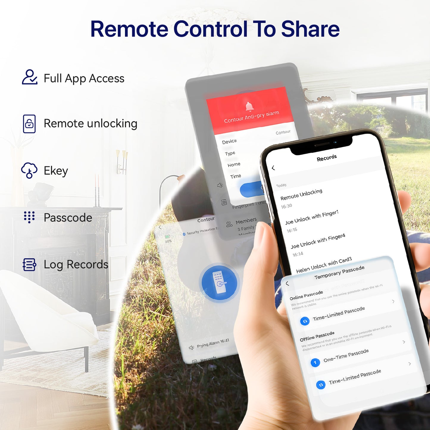Contour V 2nd Smart Lock Ring Doorbell Fingerprint Deadbolt for Homeowners
