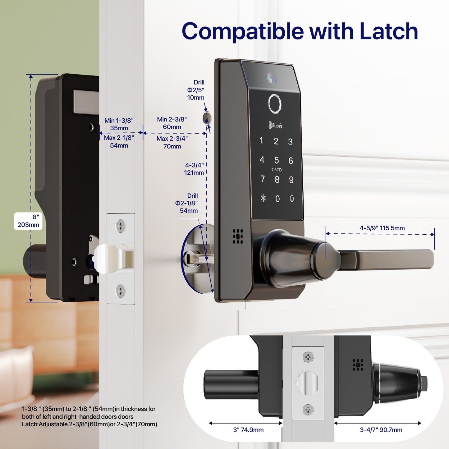 Contour V 2nd Smart Lock Ring Doorbell Fingerprint Deadbolt for Homeowners