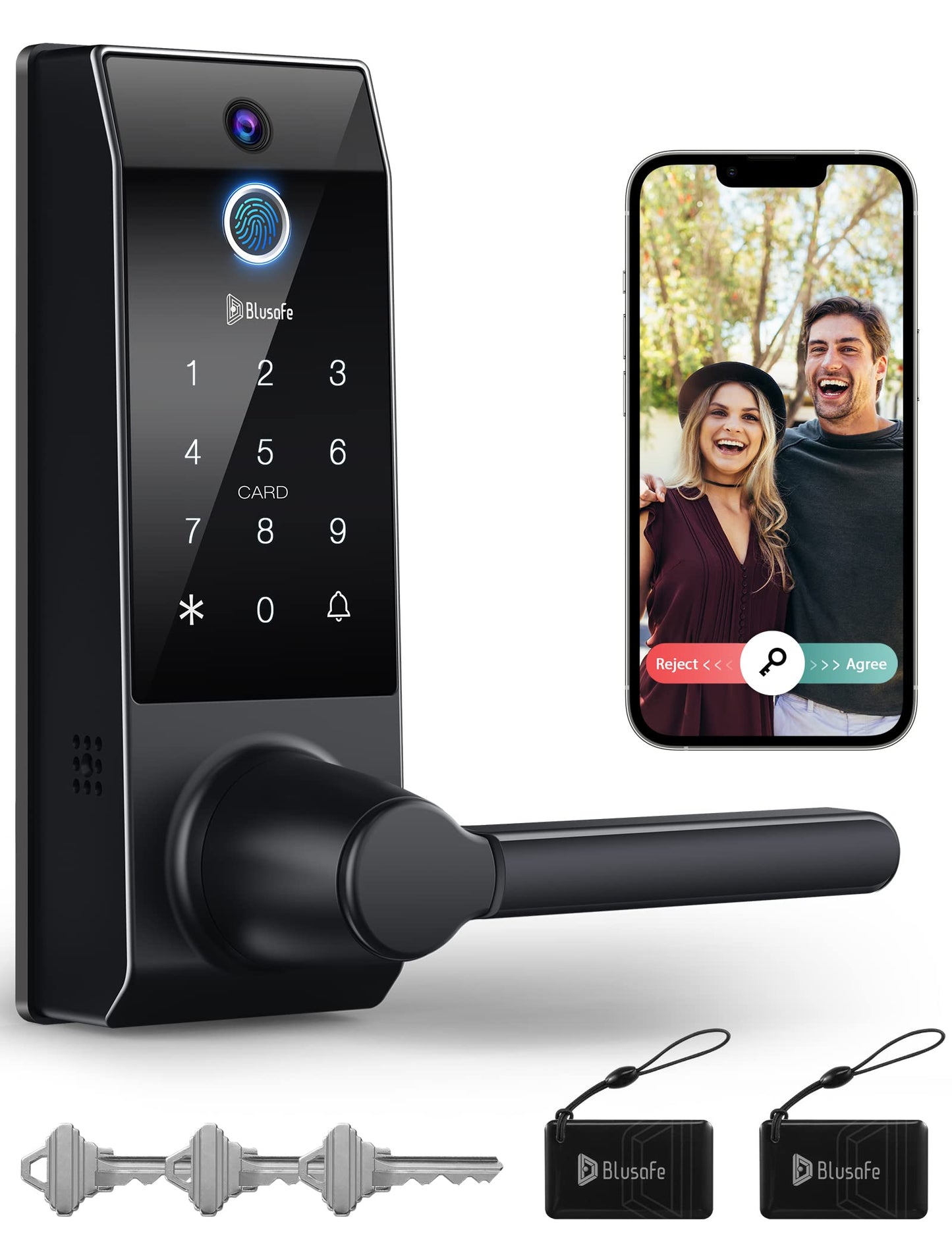 Contour V 2nd Smart Lock Ring Doorbell Fingerprint Deadbolt for Homeowners