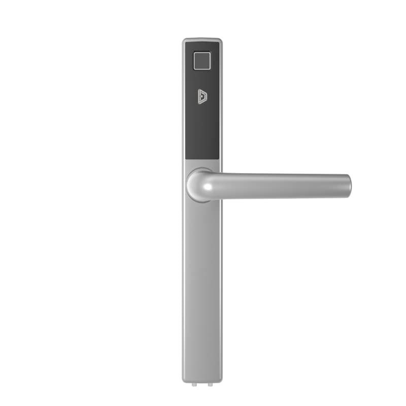 Origin Smart Keyless Door Handle for Home Security, App Control, Key Card, Remote Lock/Unlock (Satin Chrome)