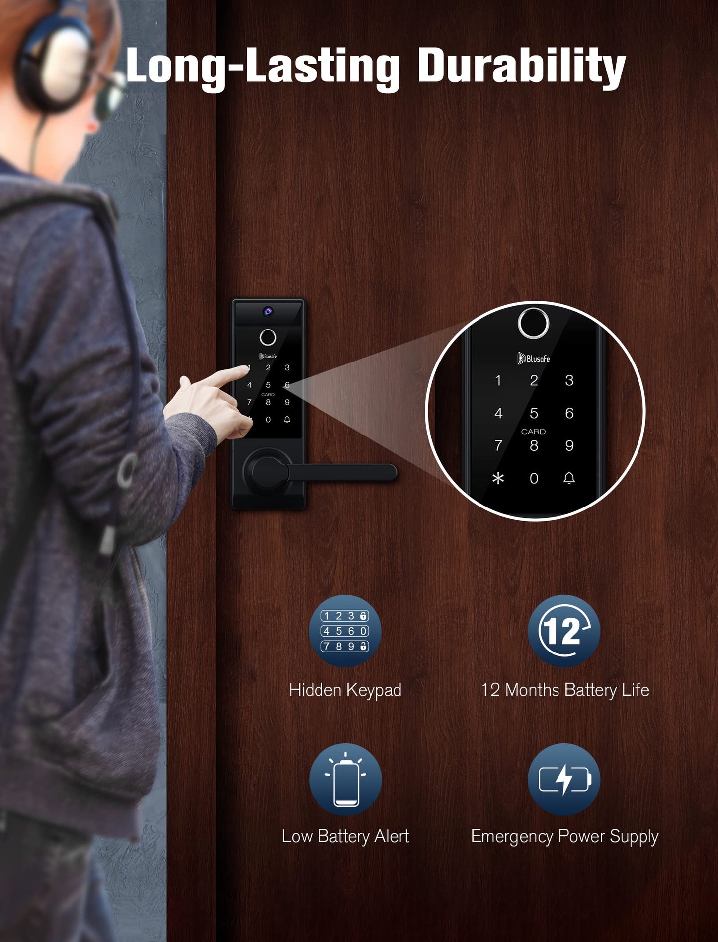Contour V 2nd Smart Lock Ring Doorbell Fingerprint Deadbolt for Homeowners