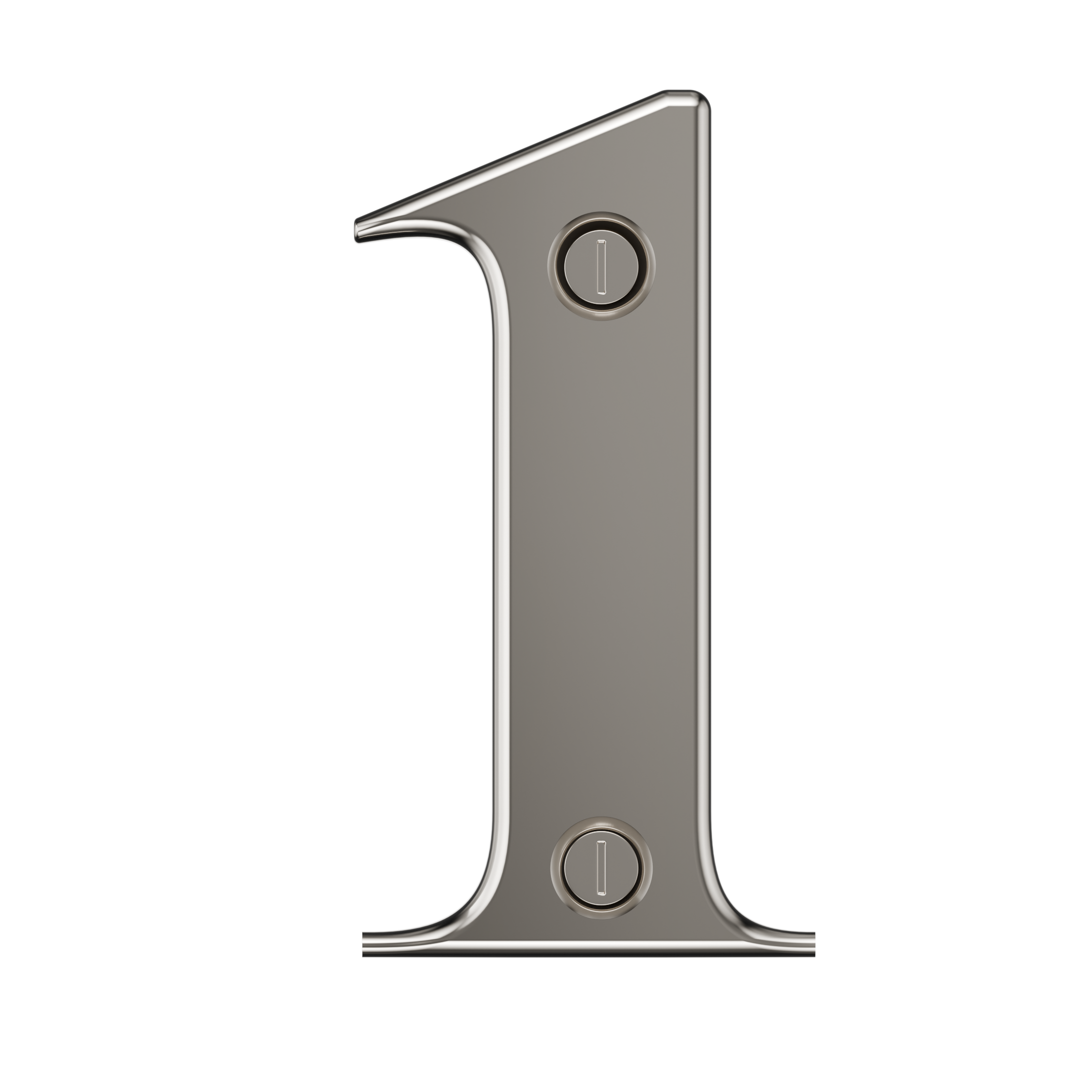 Türnummern 0-9 &amp; Buchstabe AE Chrom