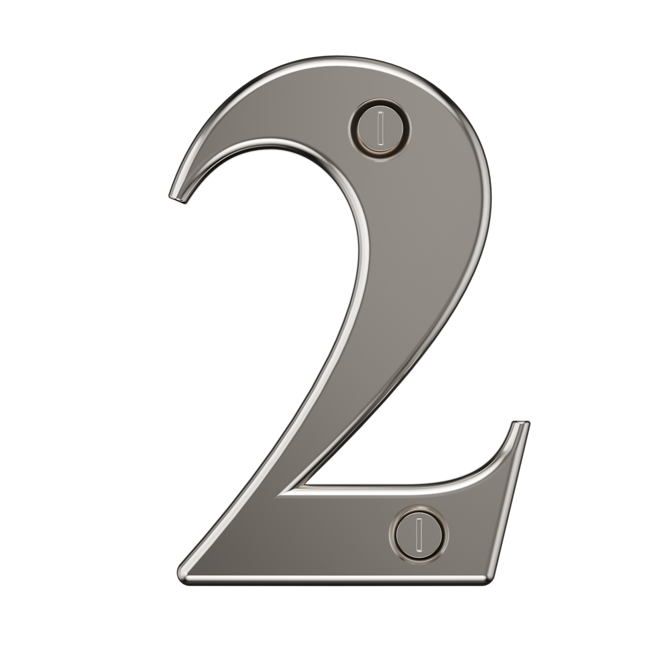 Türnummern 0-9 &amp; Buchstabe AE Chrom