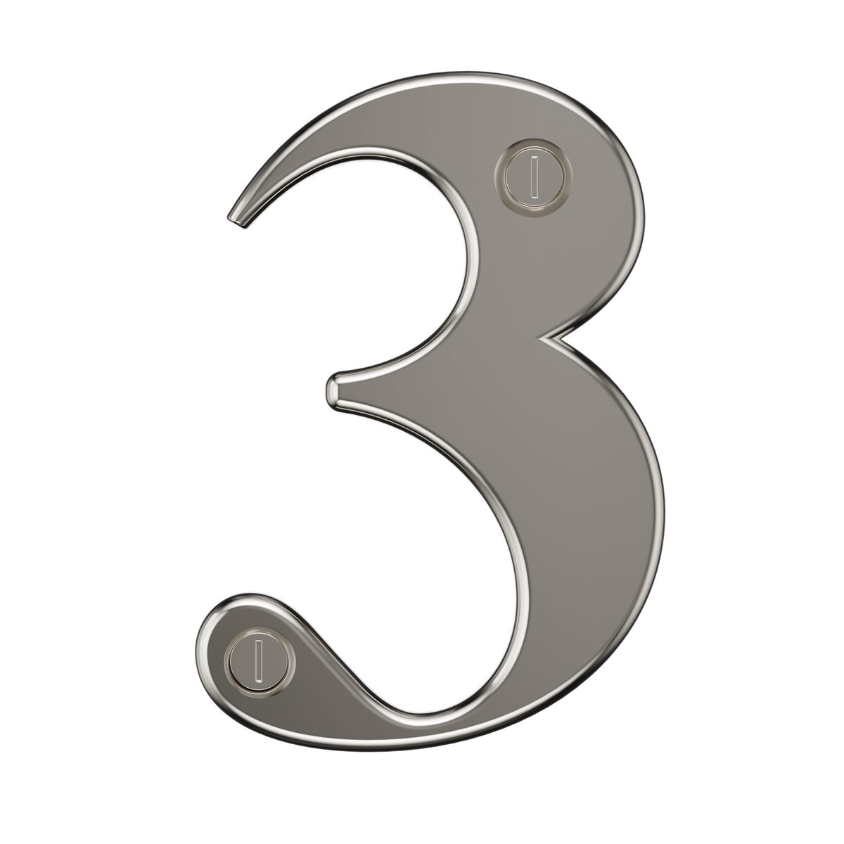 Door Numbers 0-9 & Letter A-E Chrome