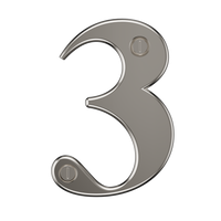 Door Numbers 0-9 & Letter A-E Chrome