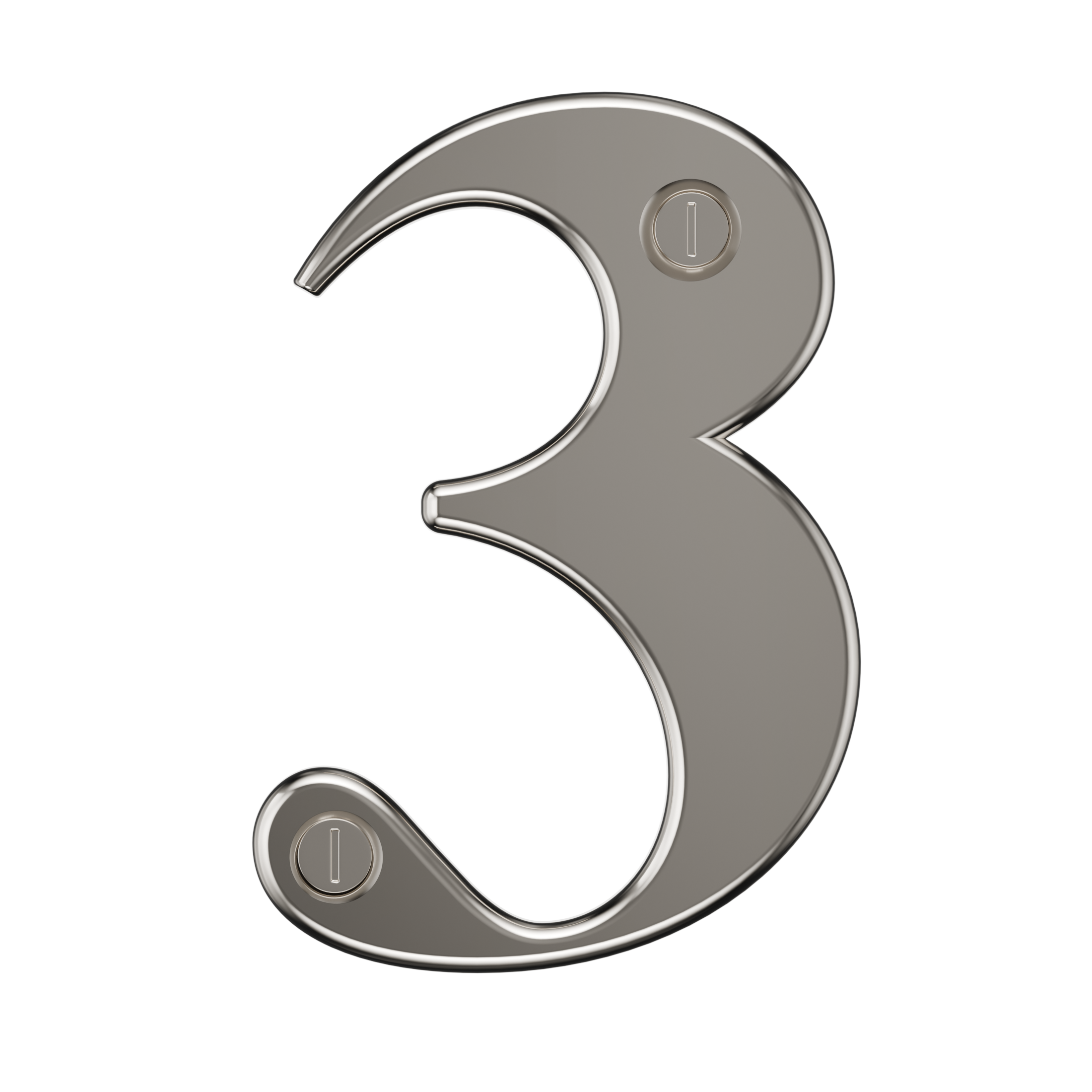 Türnummern 0-9 &amp; Buchstabe AE Chrom