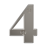 Door Numbers 0-9 & Letter A-E Chrome