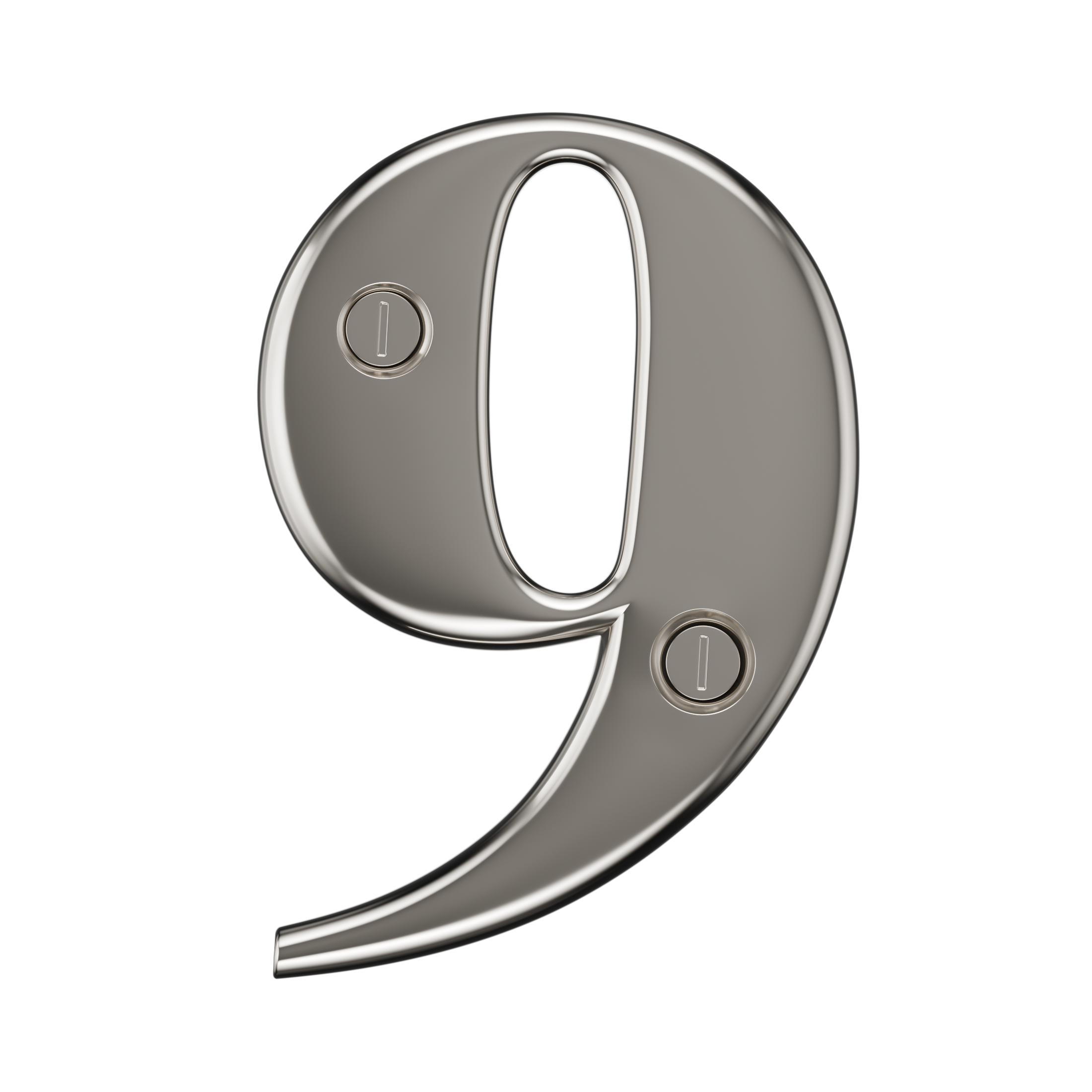 Türnummern 0-9 &amp; Buchstabe AE Chrom