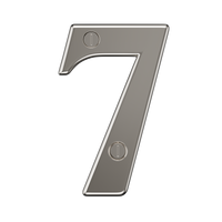 Door Numbers 0-9 & Letter A-E Chrome