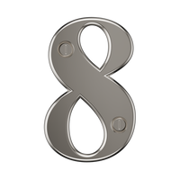 Door Numbers 0-9 & Letter A-E Chrome