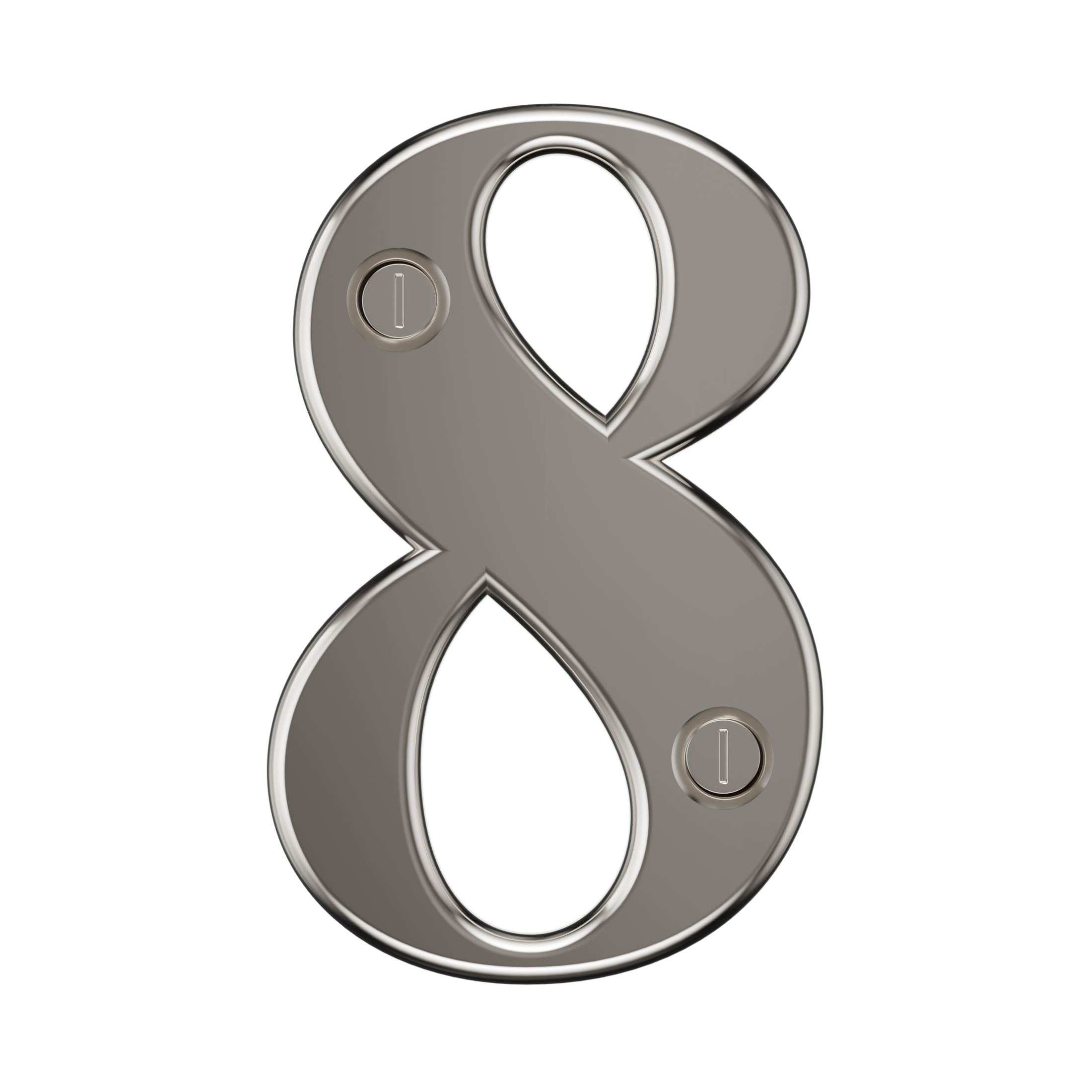 Türnummern 0-9 &amp; Buchstabe AE Chrom