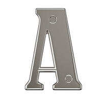 Door Numbers 0-9 & Letter A-E Chrome