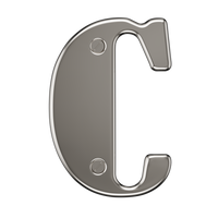 Door Numbers 0-9 & Letter A-E Chrome