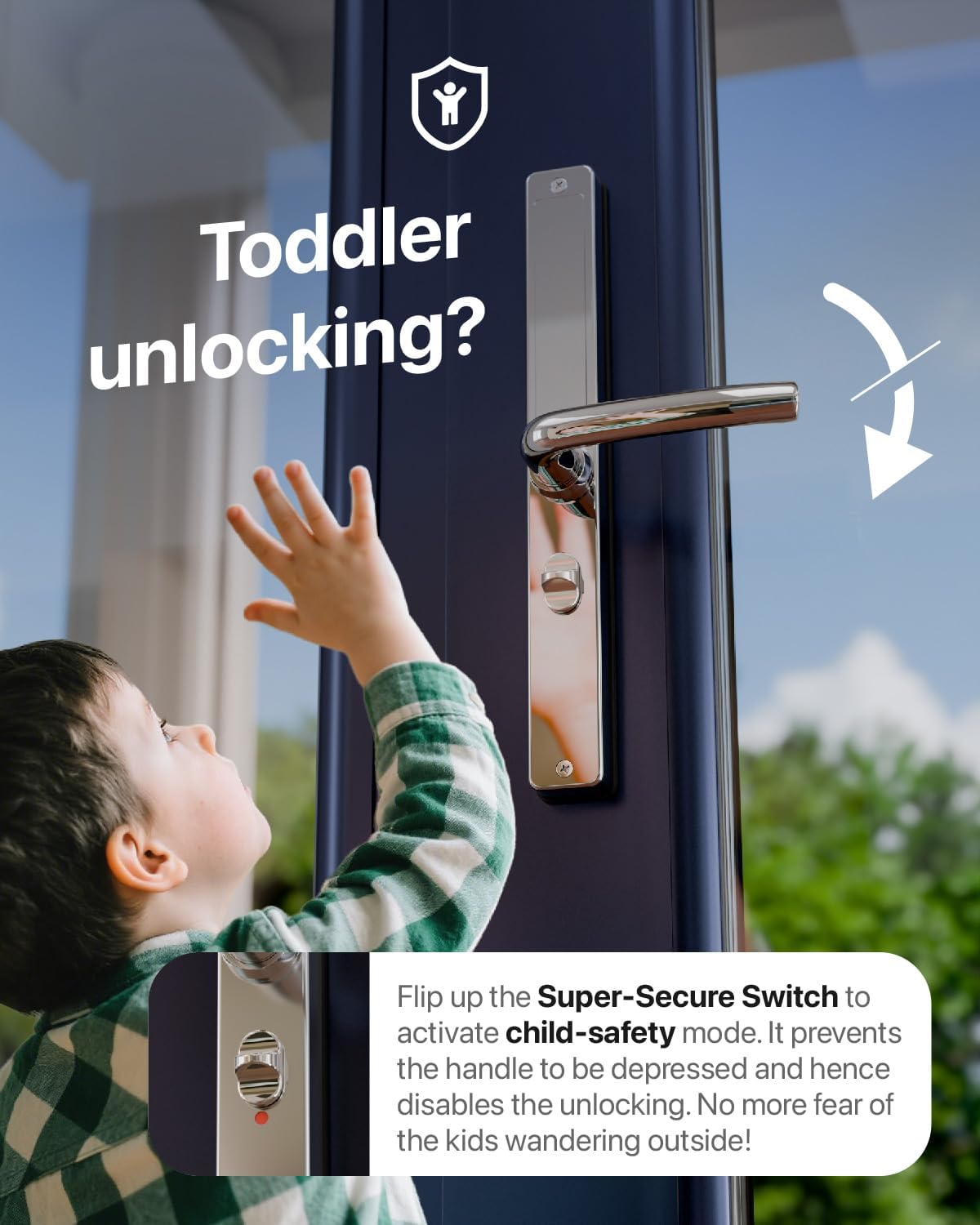 Origin Smart Plus（OSP）Fingerprint Door Lock with Keypad，Front Door Children Proof Deadbolt