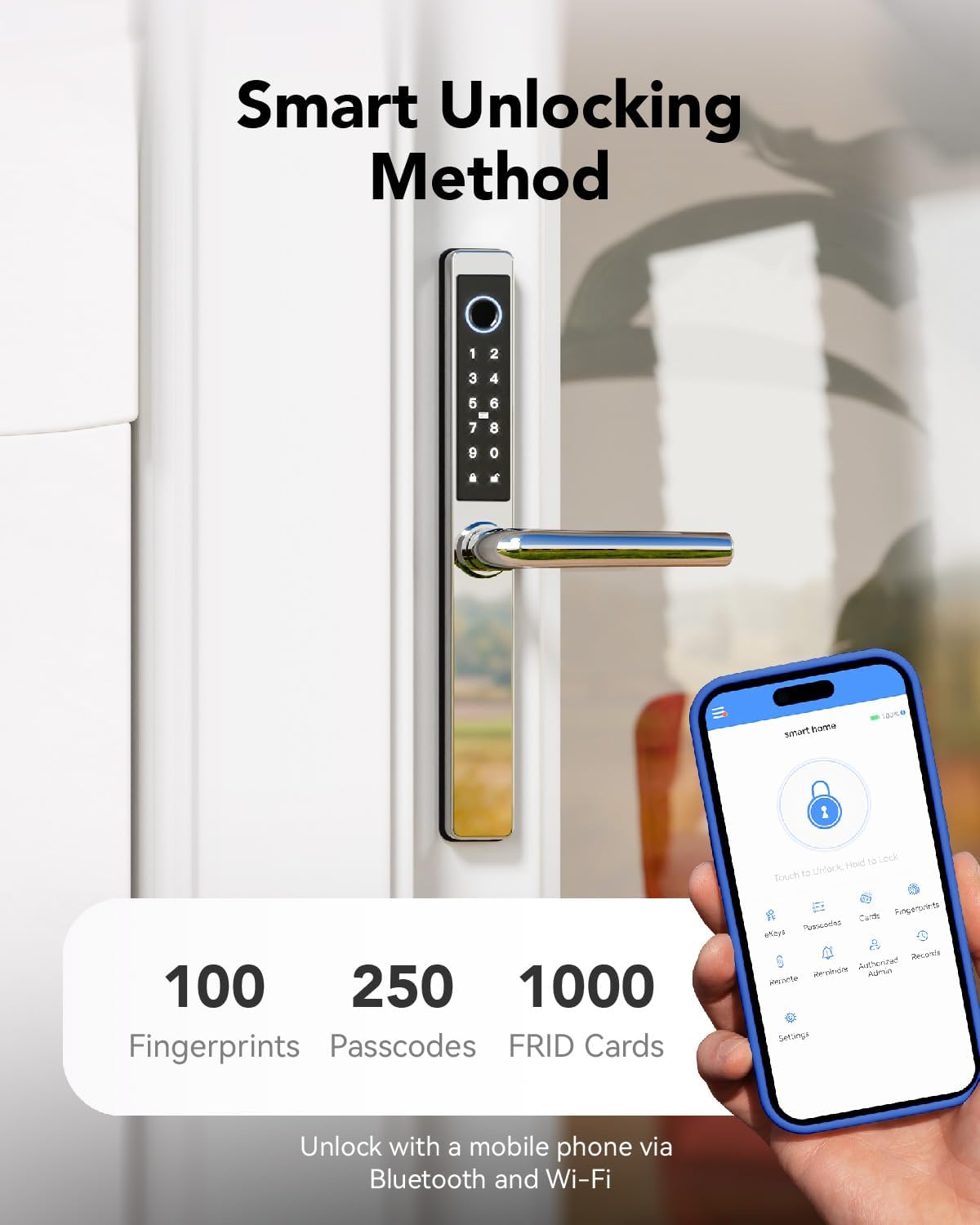 Origin Smart Plus（OSP）Fingerprint Door Lock with Keypad，Front Door Children Proof Deadbolt