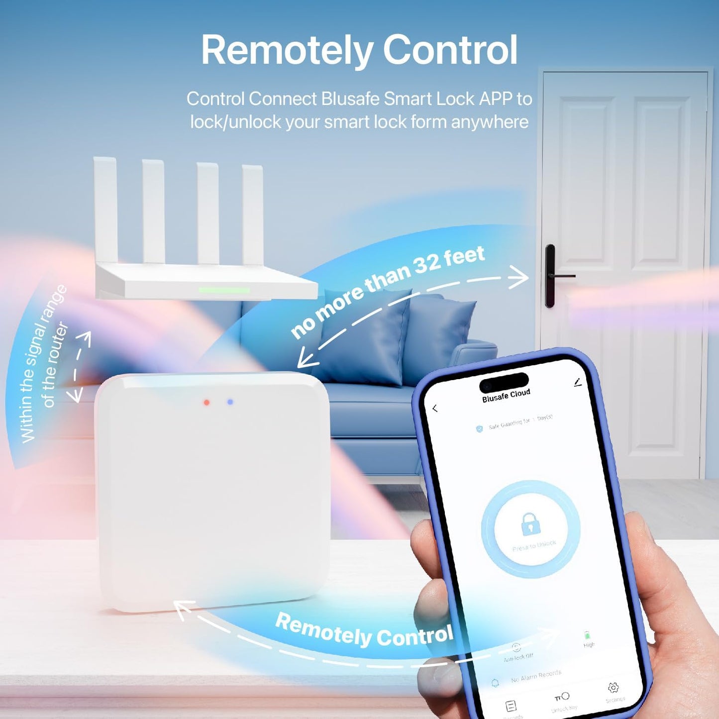 Cloud+Big Handle Fingerprint Door Lock Smart Locks for Front Door Keyless Entry Door Lock Handle Set