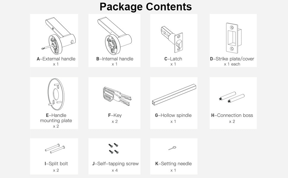 Breeze Fingerprint Door Lock Door Knob Keyless Entry Door Lock Window Lock