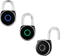 Blusafe Fingerprint Padlock, Smart Fingerprint Padlock, Anti-Theft, IP66, 20 Fingerprints