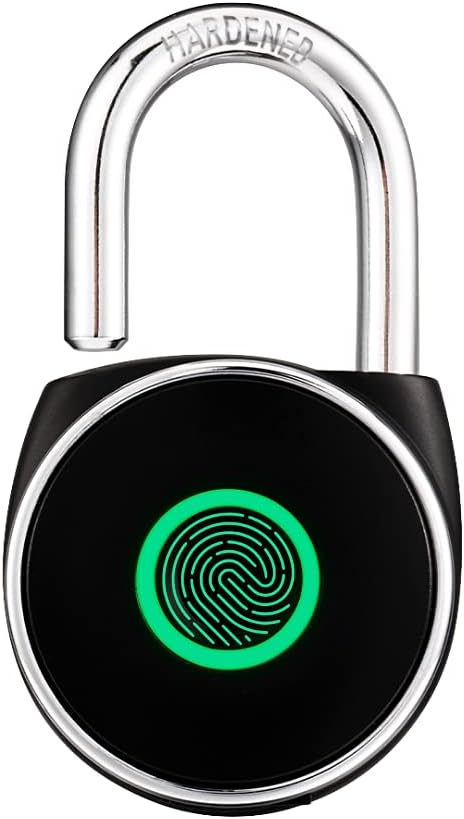 Blusafe Fingerprint Padlock, Smart Fingerprint Padlock, Anti-Theft, IP66, 20 Fingerprints