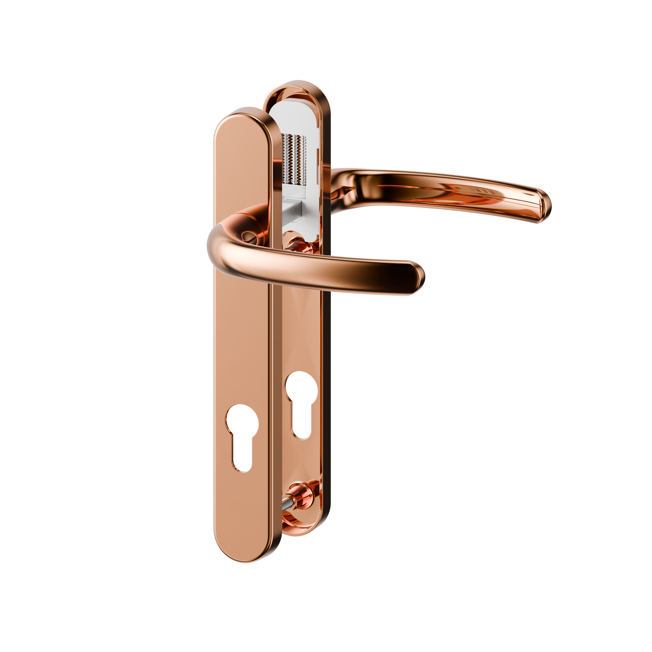 Direkt Hybrid Standard Door Handle Lev/Lev 122mm Rose Gold