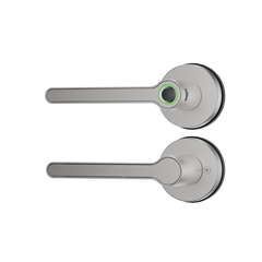 Blusafe Breeze Rose Fingerprint Door Handle — Black, Chrome or Satin Chrome - Satin Chrome