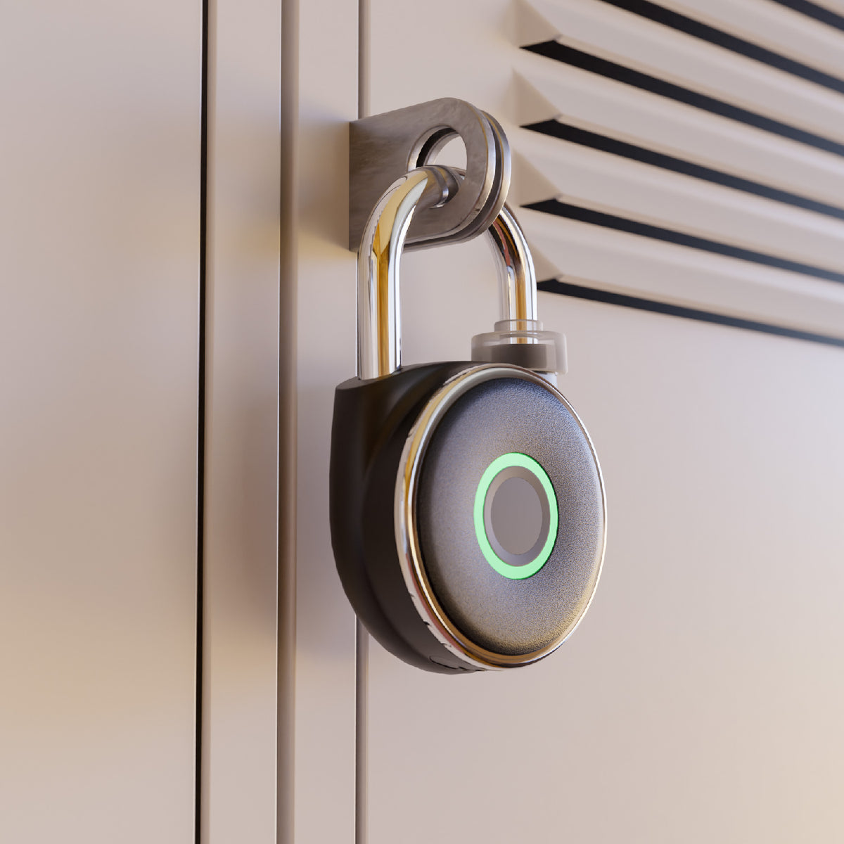 Blusafe Fingerprint Padlock, Smart Fingerprint Padlock, Anti-Theft, IP66, 20 Fingerprints