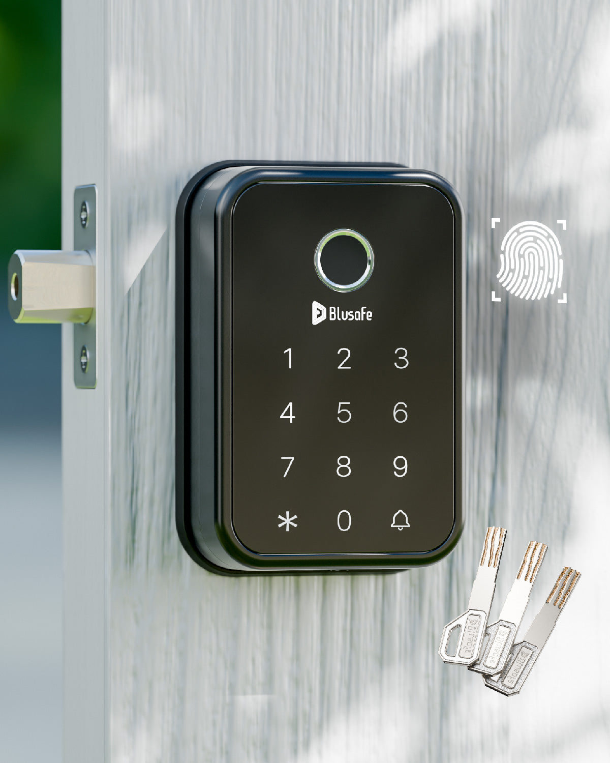 Blusafe Cloud Smart Deadbolt Lock — Black, Red Bronze or Brushed Nickel - Black