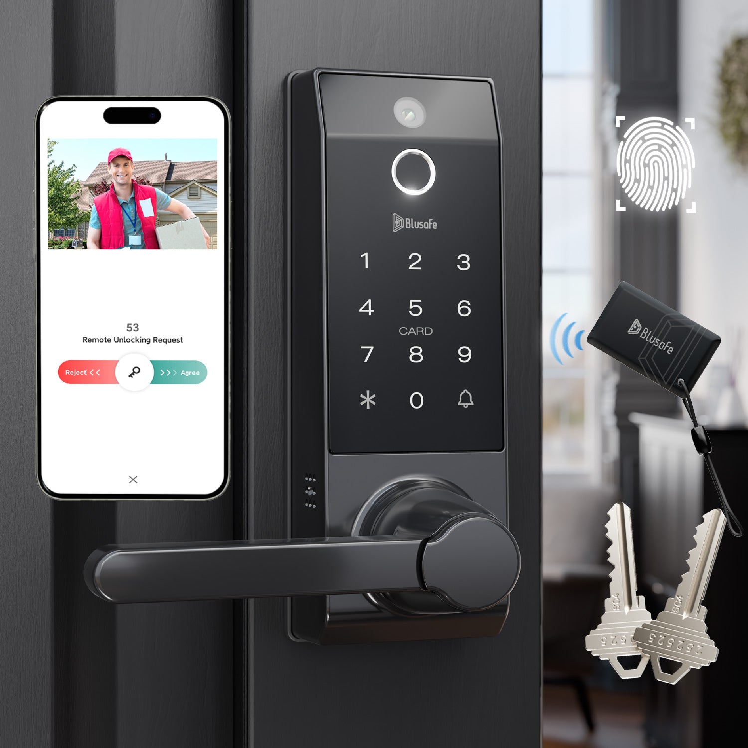 Contour V 2nd Smart Lock Ring Doorbell Fingerprint Deadbolt for Homeowners