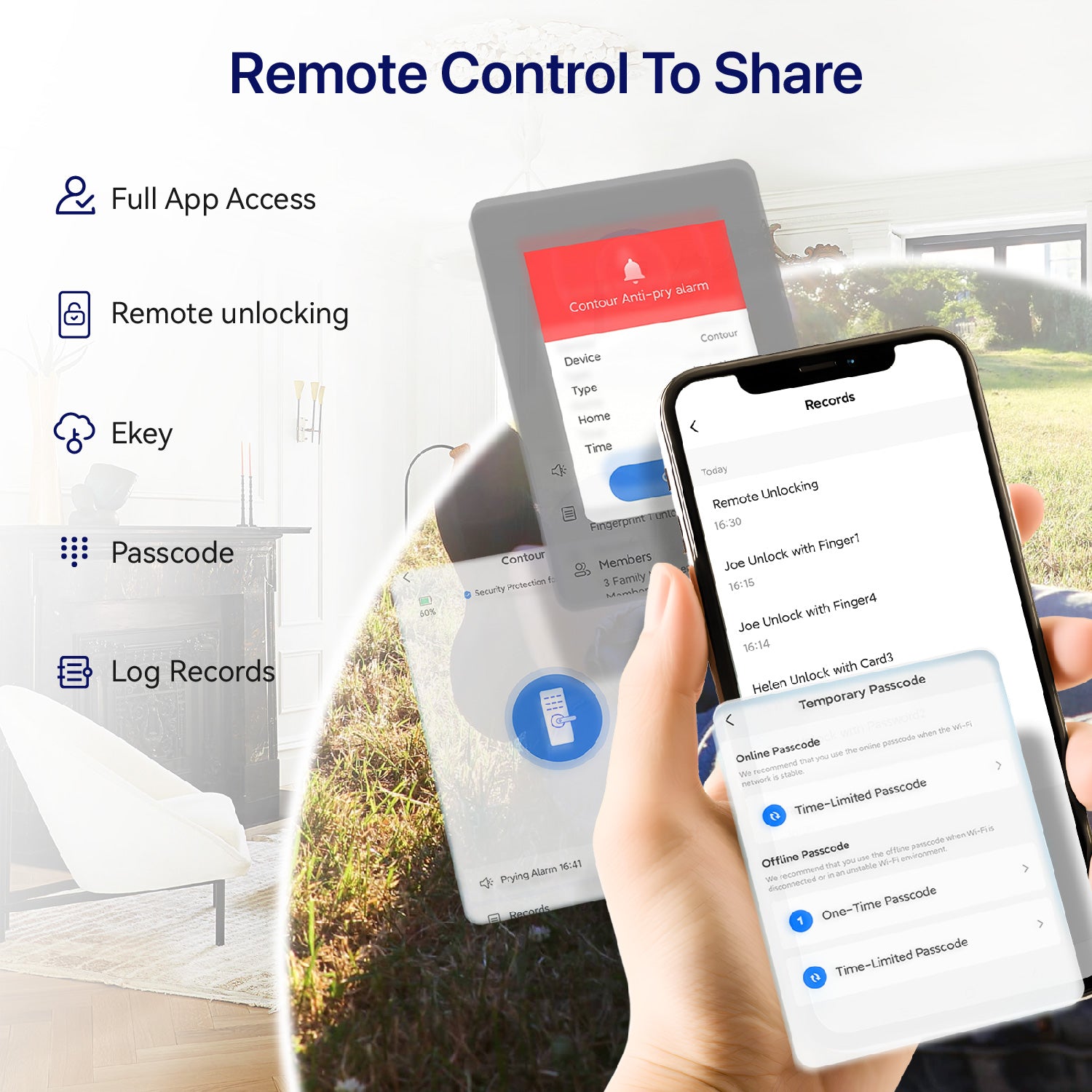 Contour V 2nd Smart Lock Ring Doorbell Fingerprint Deadbolt for Homeowners with Camera