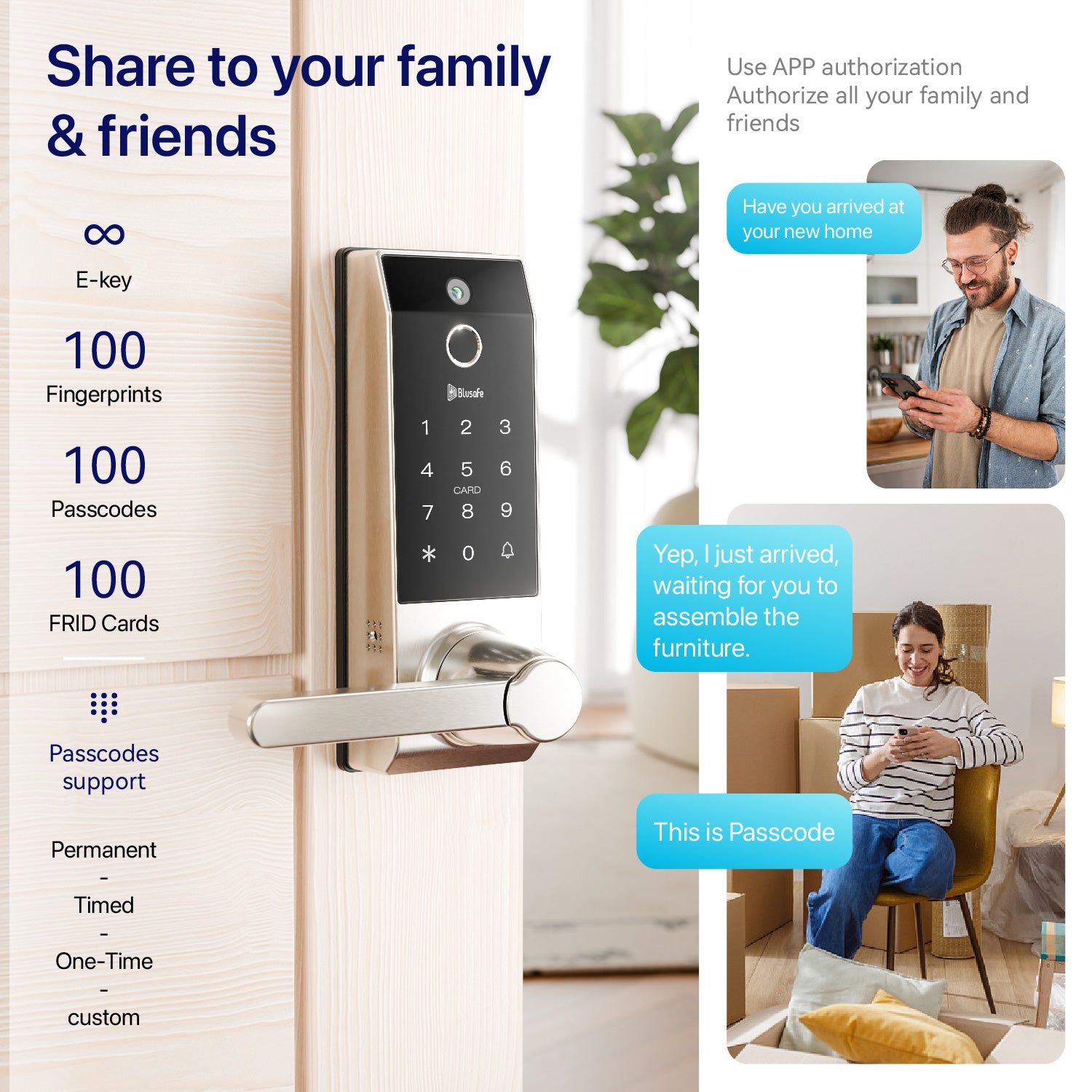 Contour V 2nd Smart Lock Ring Doorbell Fingerprint Deadbolt for Homeowners with Camera