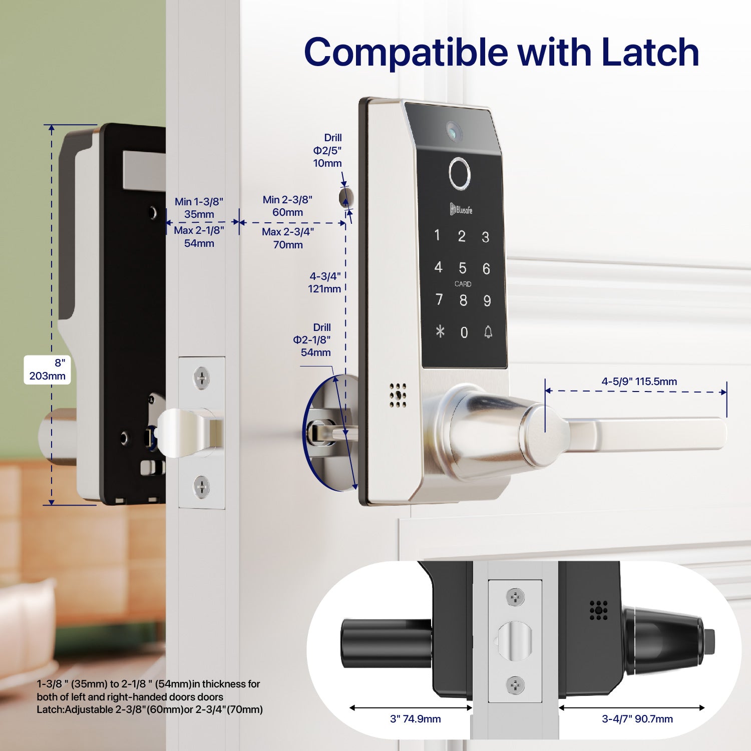 Contour V 2nd Smart Lock Ring Doorbell Fingerprint Deadbolt for Homeowners with Camera