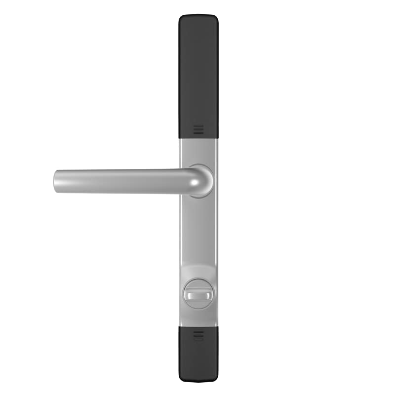 Origin Smart Keyless Door Handle for Home Security, App Control, Key Card, Remote Lock/Unlock (Satin Chrome)