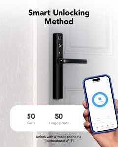OS Smart Lock, 92PZ Cerradura multipunto con pestillo de elevación y cerradura de embutir, negro