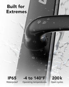 OS Smart Lock, 92PZ Cerradura multipunto con pestillo de elevación y cerradura de embutir, negro